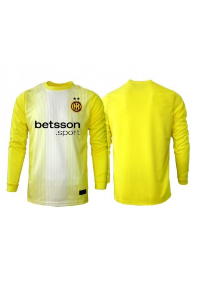 Inter Milan Maalivahti Jalkapallovaatteet Vieraspaita 2025-26 Pitkähihainen Inter Milan Maalivahti Jalkapallovaatteet Vieraspaita 2025-26 Pitkähihainen